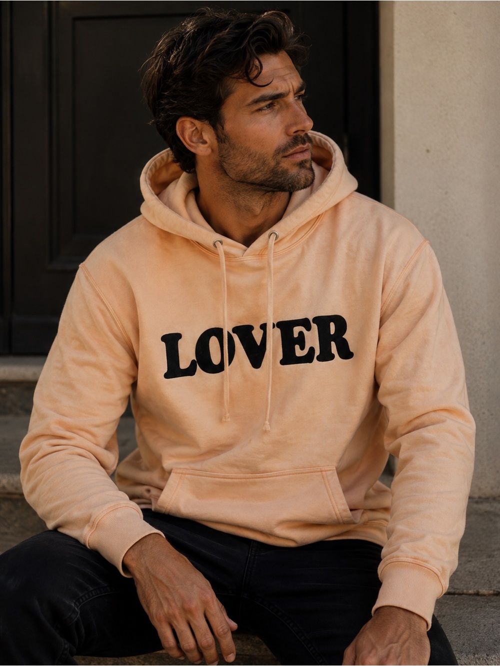 BIANCA CHANDON Peach Pullover Hoodie S